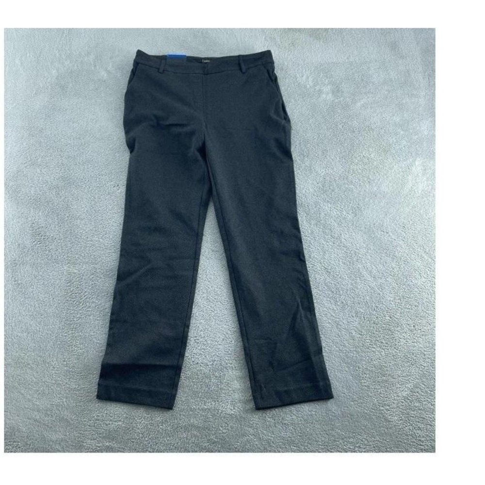 Dalia Womens Mid-Rise Narrow Leg Pants L Dark Heather Charcoal Size L. BX